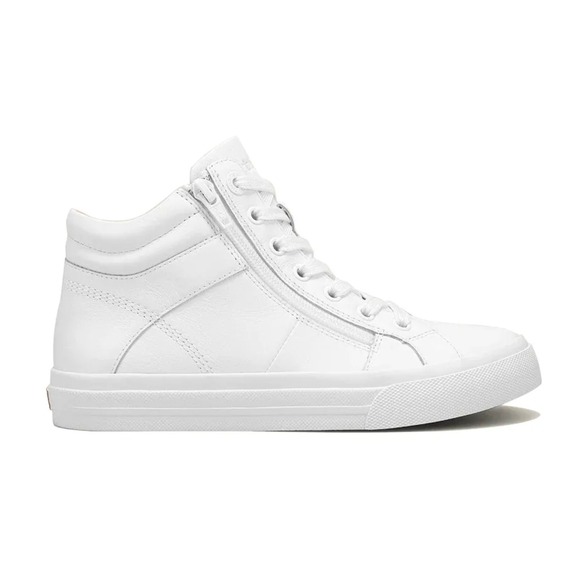 Taos Winner White Leather High Top Sneakers Women's 7.5M WNR-14003 NIB Comfort